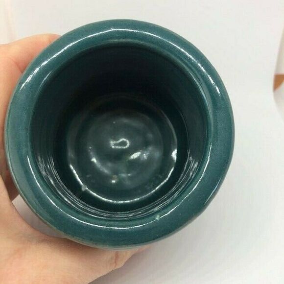 Great Bay Pottery Rye, NH Stoneware Crock/Serving Bowl/Planter - Green Ivy - Picture 4 of 4